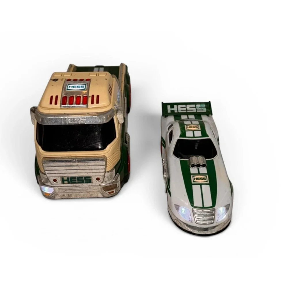 2016 Hess Toy Truck & Dragster Race Car Tested Lights Work Complete No Box